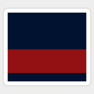 Bold Red Stripe Across Navy Sticker